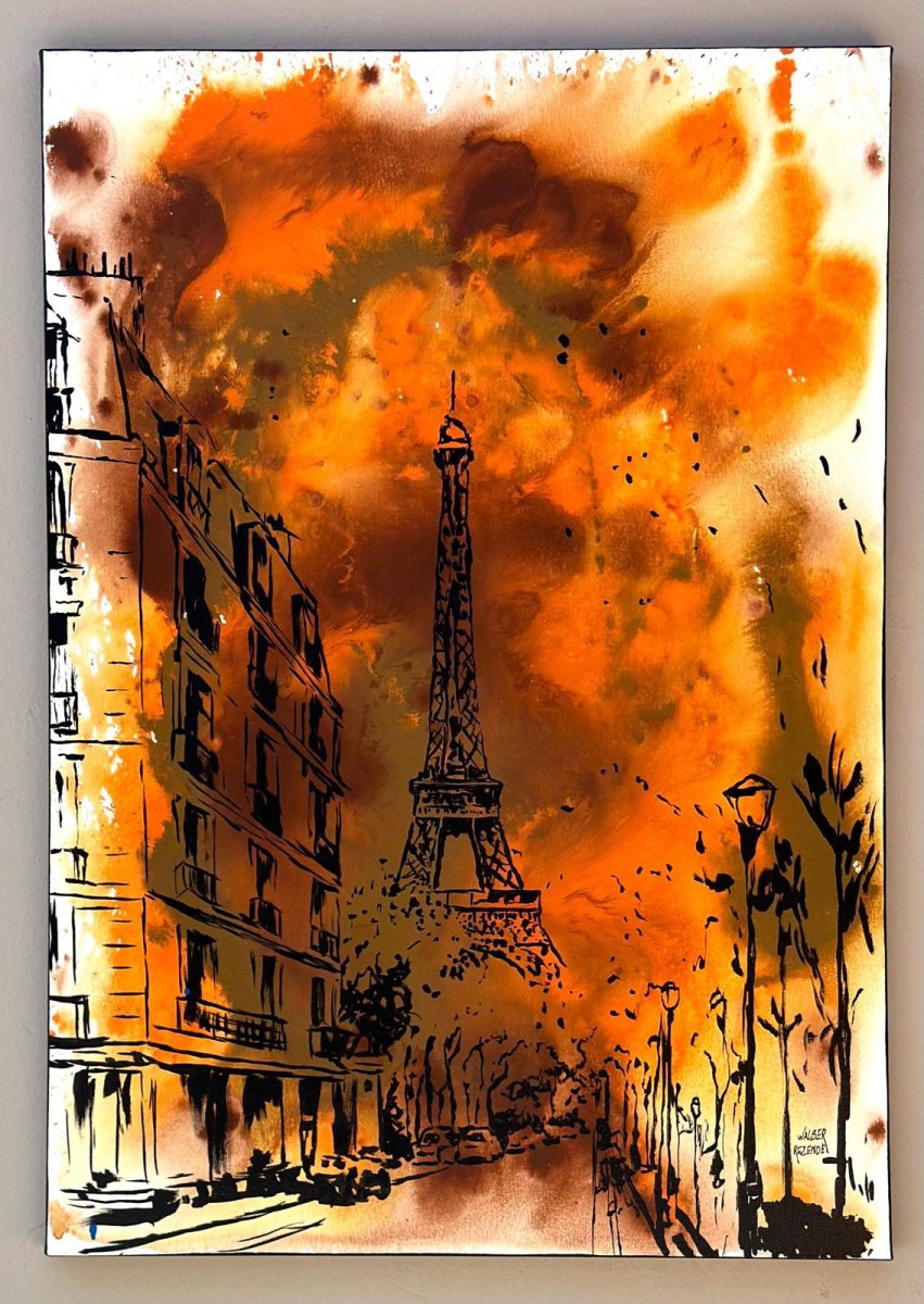 Tela Paris abstrato